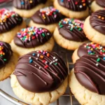 Butter Cookies Dipped in Chocolate with Sprinkles Recipe