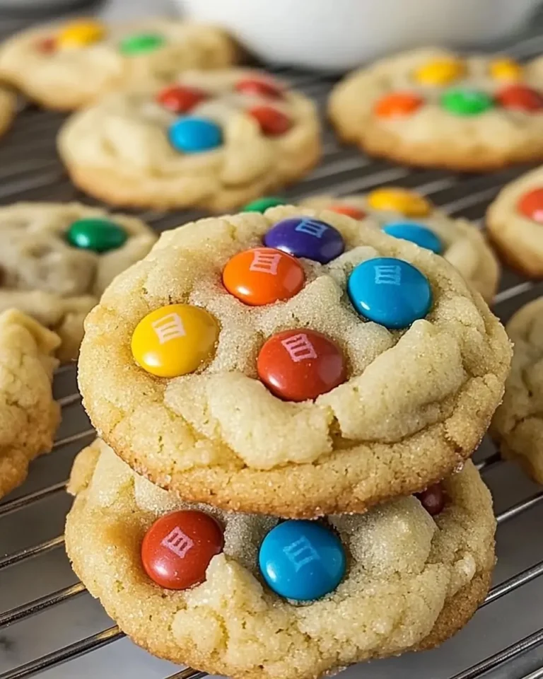 Chewy M&M Sugar Cookies