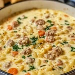 Creamy Parmesan Italian Sausage Ditalini Soup Recipe