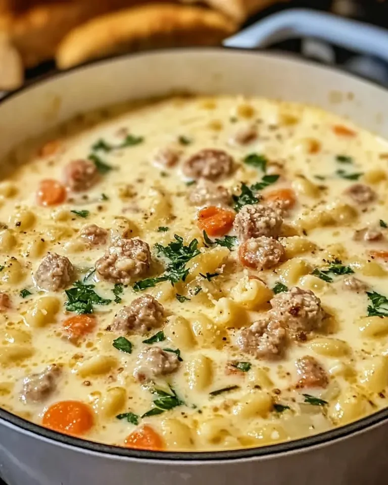 Creamy Parmesan Italian Sausage Ditalini Soup Recipe