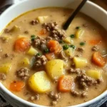 Crockpot Creamy Potato & Hamburger Soup Recipe