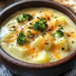 Crockpot Potato Broccoli Cheddar Soup