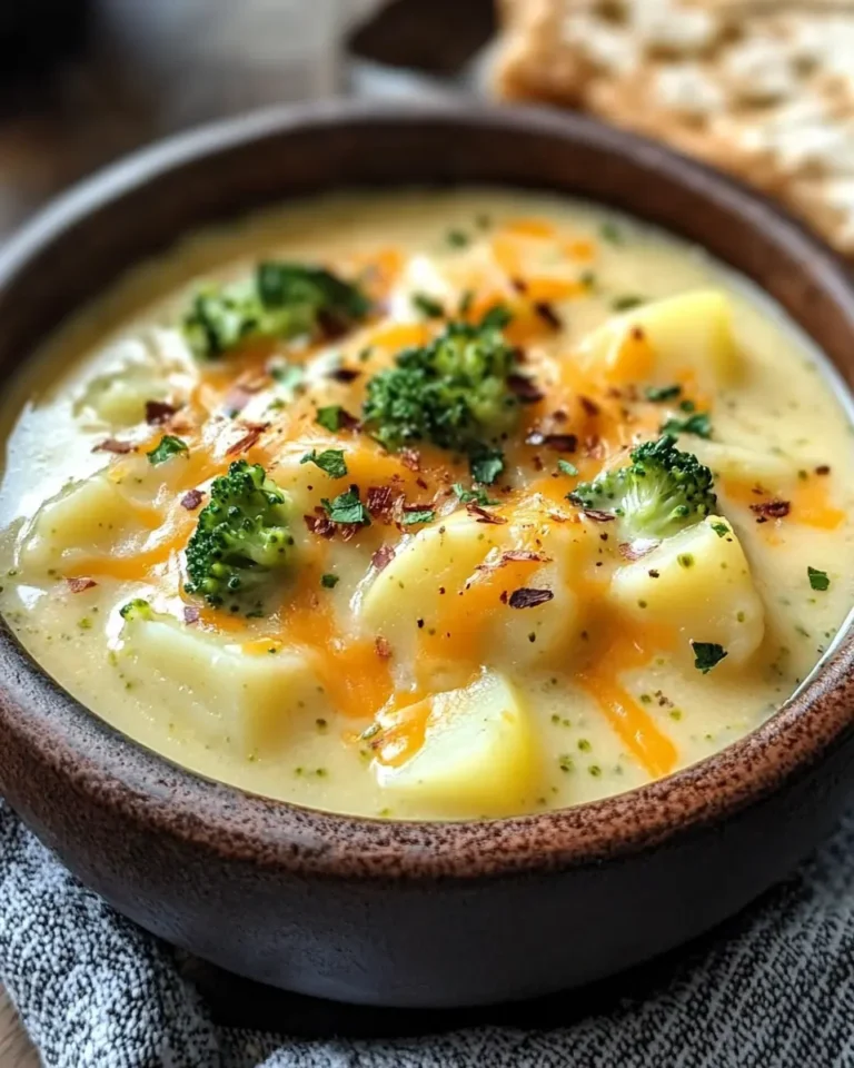 Crockpot Potato Broccoli Cheddar Soup