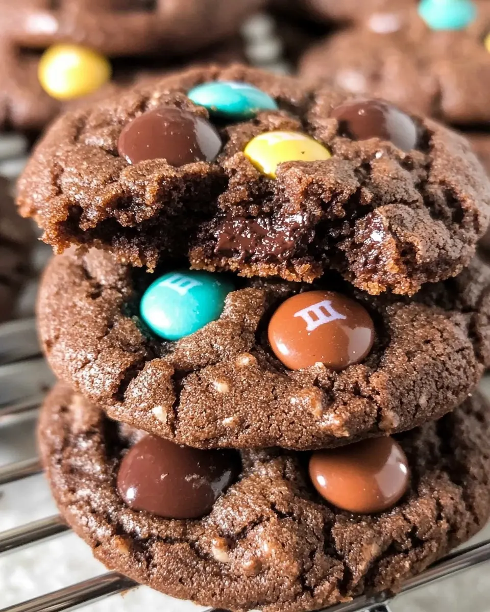Double Chocolate M&M Cookies Recipe