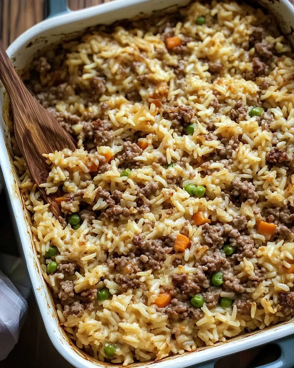 Easy Hamburger Rice Casserole Recipe