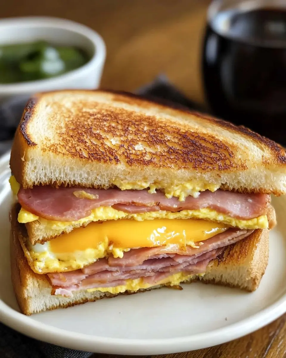 Egg and Ham Breakfast Sandwich Recipe