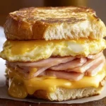 Ham Egg & Cheese Breakfast Sandwich