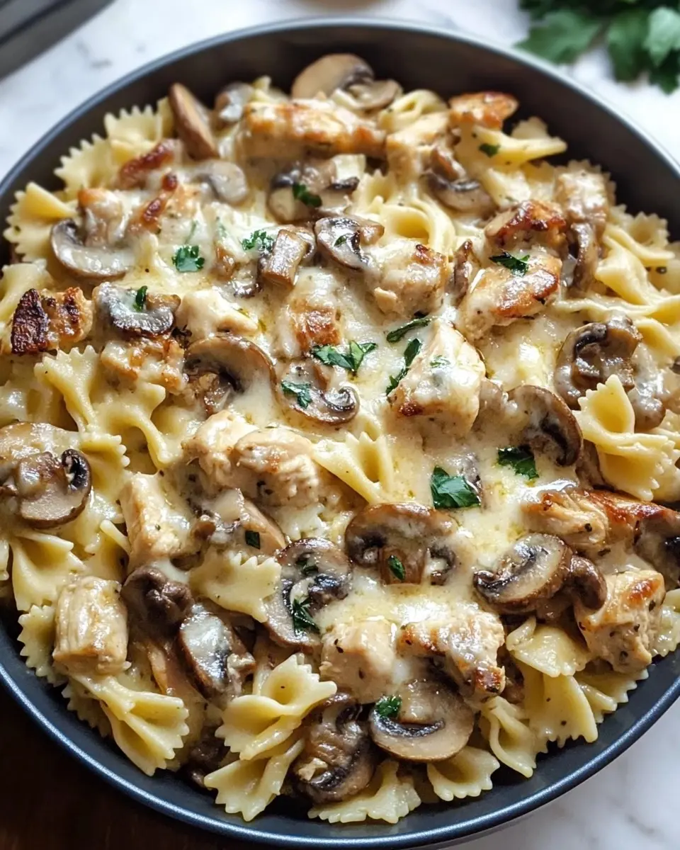 Mushroom Chicken Pasta Recipe