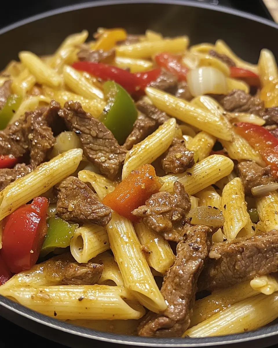 Philly Cheesesteak Pasta Recipe