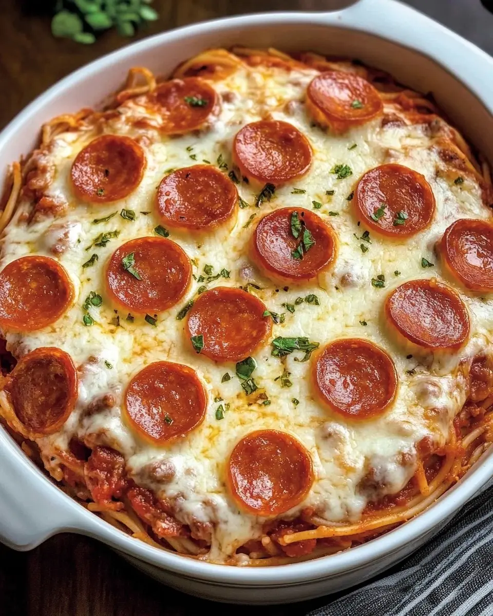Spaghetti Pizza Casserole Recipe
