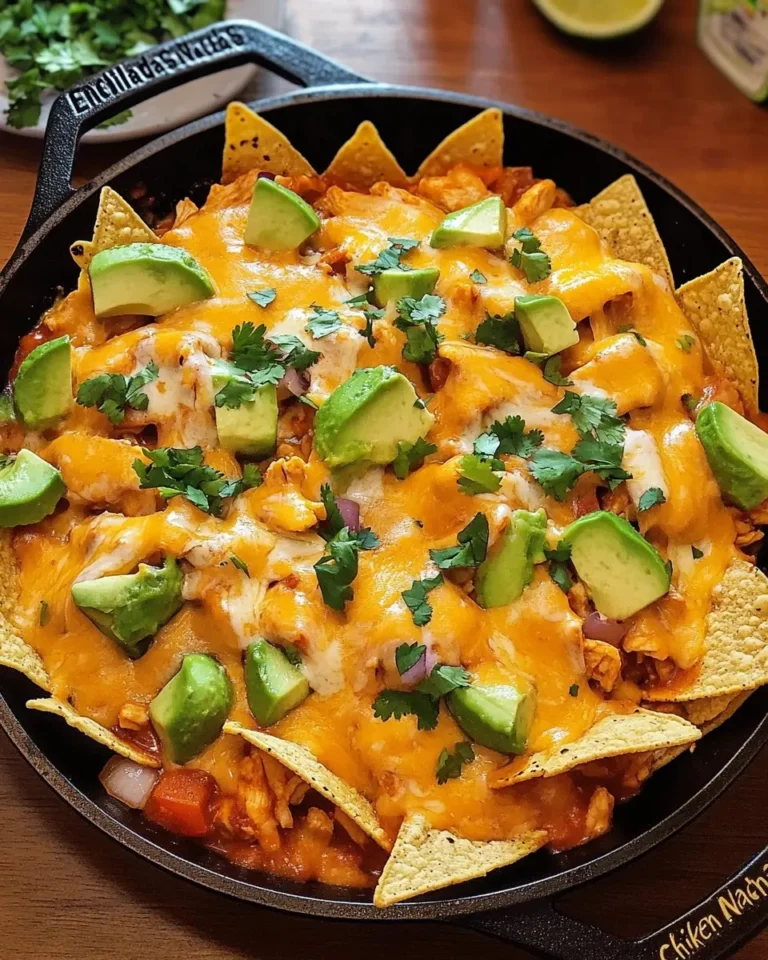 Skillet Chicken Enchiladas Nachos