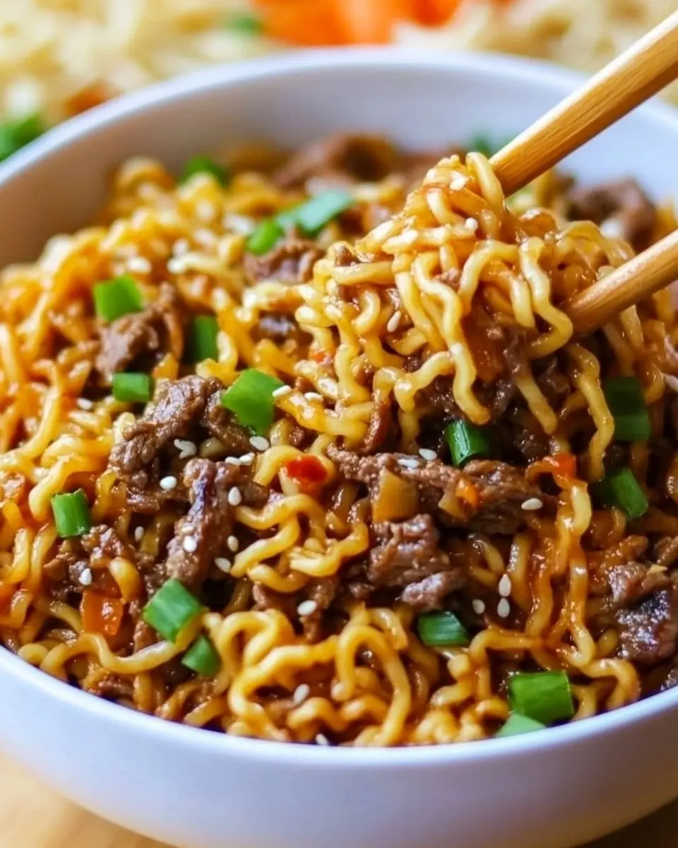 Slow Cooker Beef Ramen Noodles Recipe