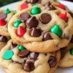 Soft and Chewy Chocolate Chip Christmas Cookies