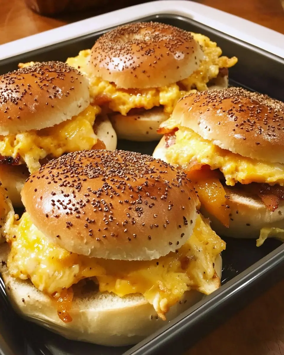 Bagel Breakfast Sliders Recipe