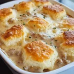 Biscuits and Gravy Breakfast Casserole