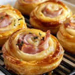 Ham and Cheese Puff Pastry Pinwheels