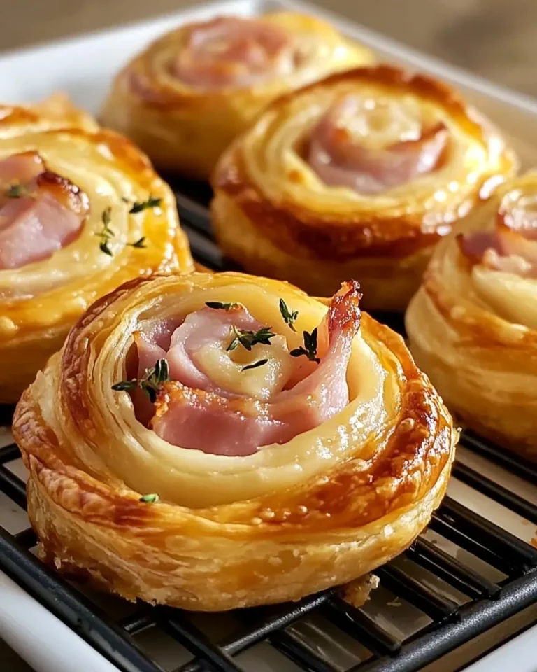 Ham and Cheese Puff Pastry Pinwheels