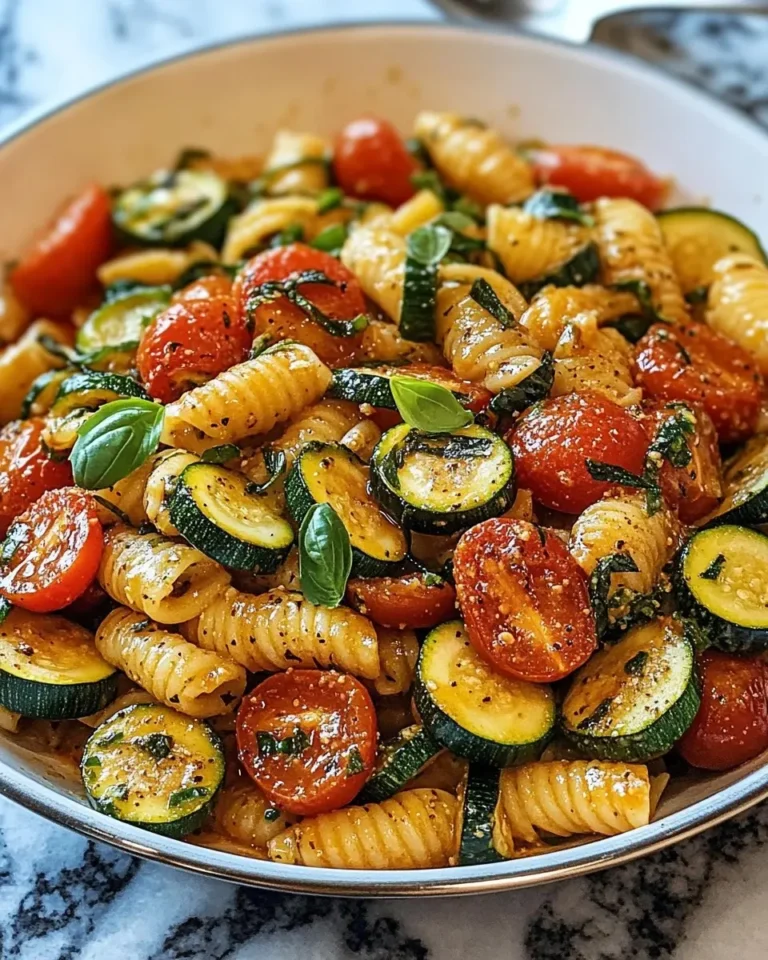 Healthy Tomato Zucchini Pasta