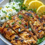 Lemon Ginger Soy Marinated Grilled Chicken