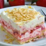 No Bake Strawberry Jello Lasagna