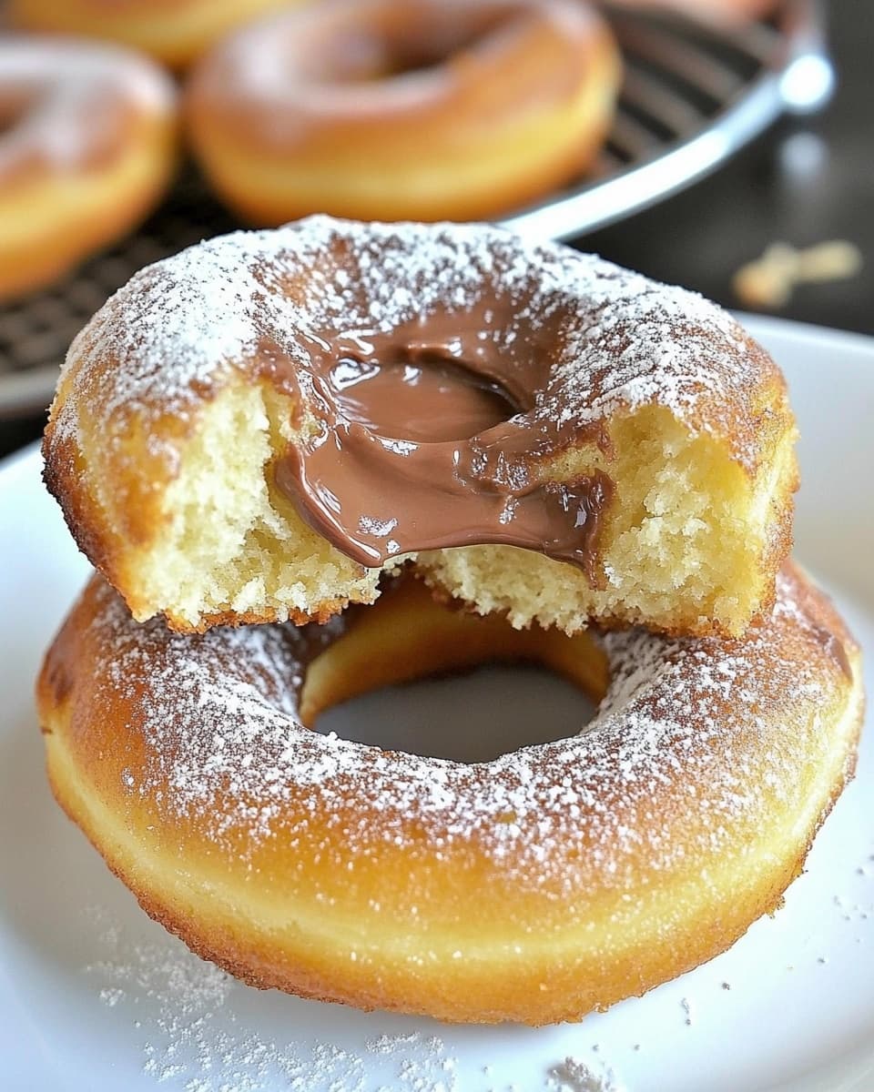 Nutella Filled Baked Donuts Recipe