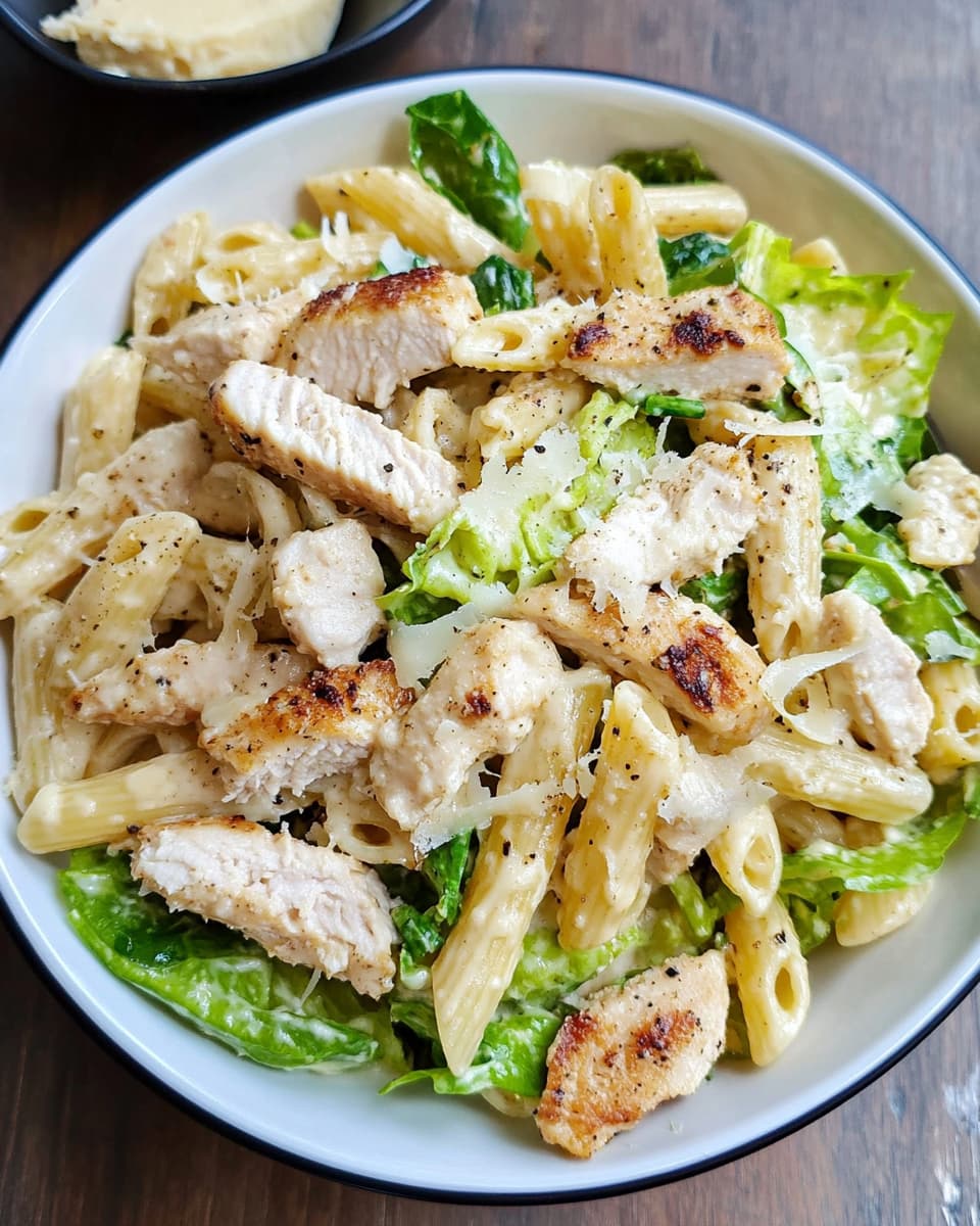 20-Minute Chicken Caesar Pasta Salad