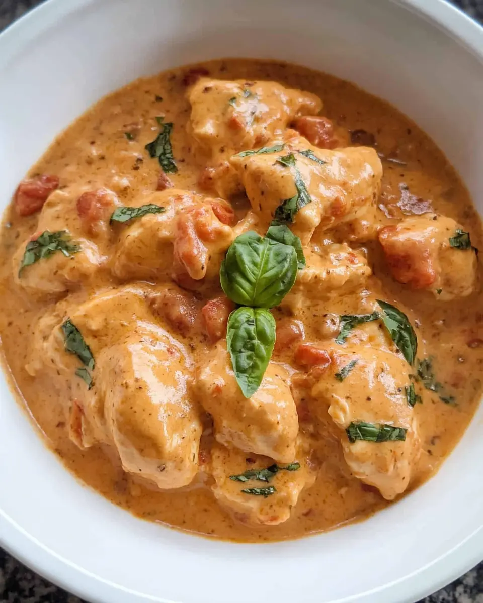 Slow Cooker Creamy Tomato Basil Chicken
