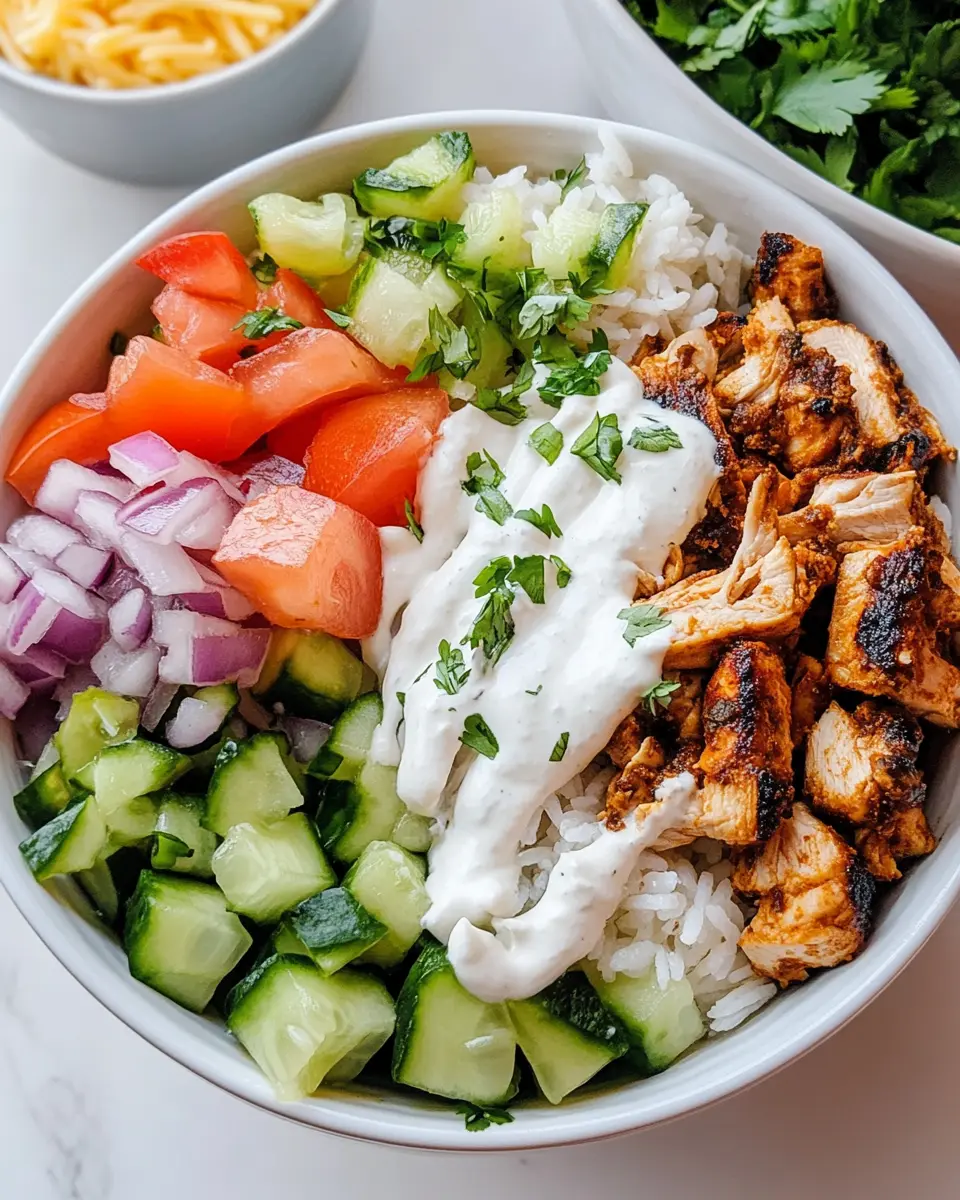 Simple Chicken Gyro Bowls