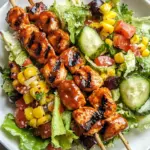BBQ Chicken Skewer Salad
