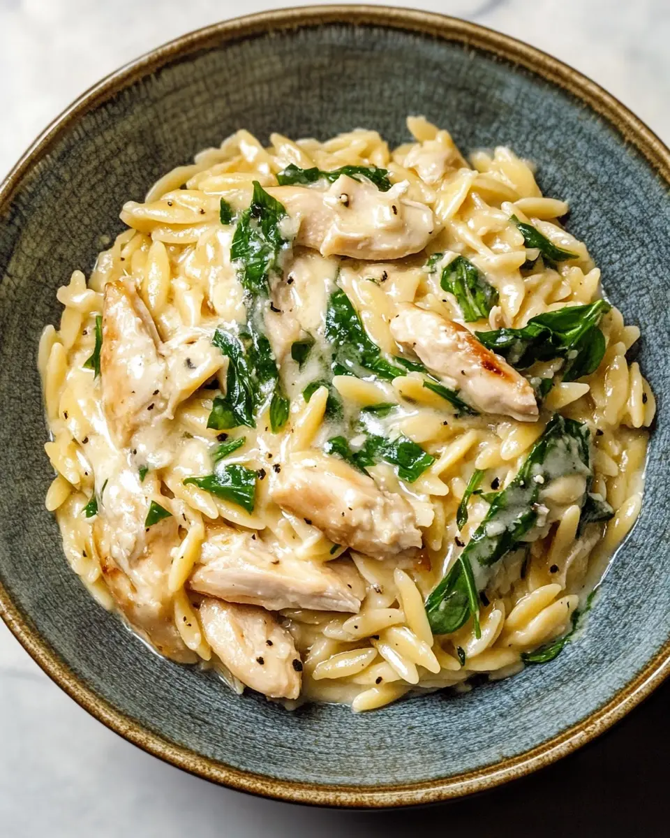 Creamy Boursin Orzo with Chicken