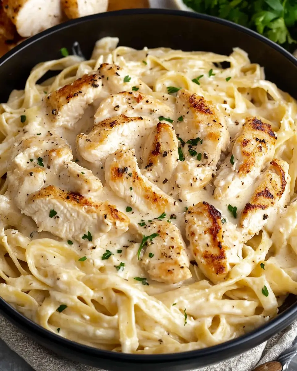 Creamy Chicken Fettuccine Alfredo