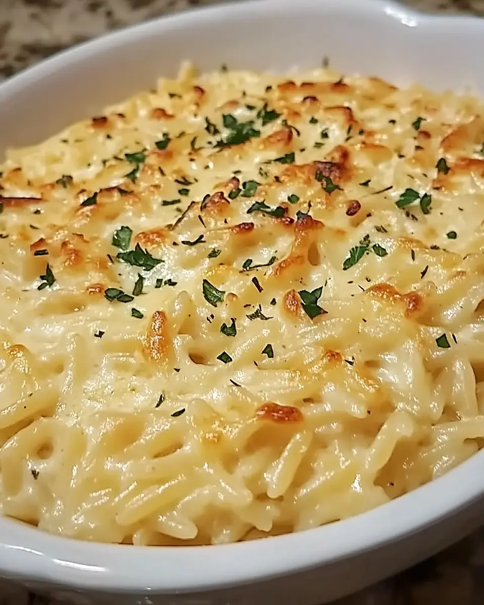 Creamy Garlic Parmesan Orzo