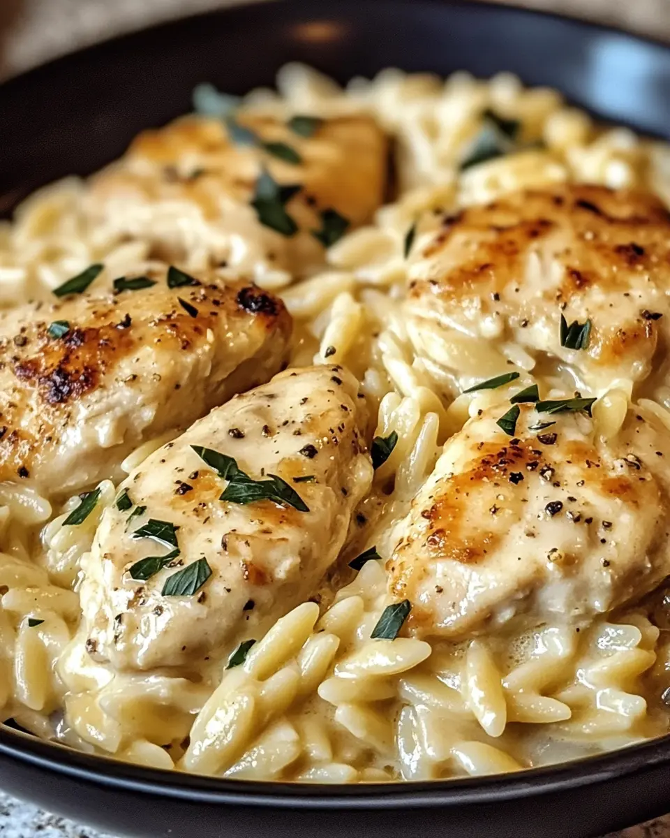 Creamy Parmesan Chicken and Orzo