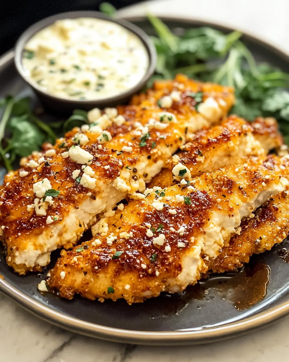 Crispy Hot Honey Feta Chicken