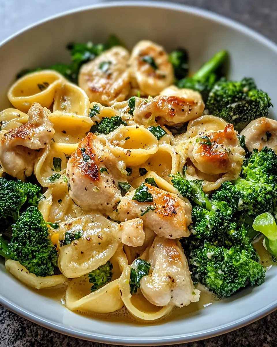 Garlic Parmesan Tortellini with Chicken and Broccoli
