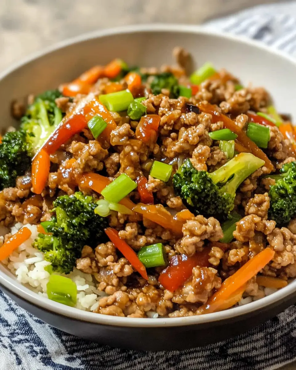 Ground Turkey Teriyaki Stir Fry