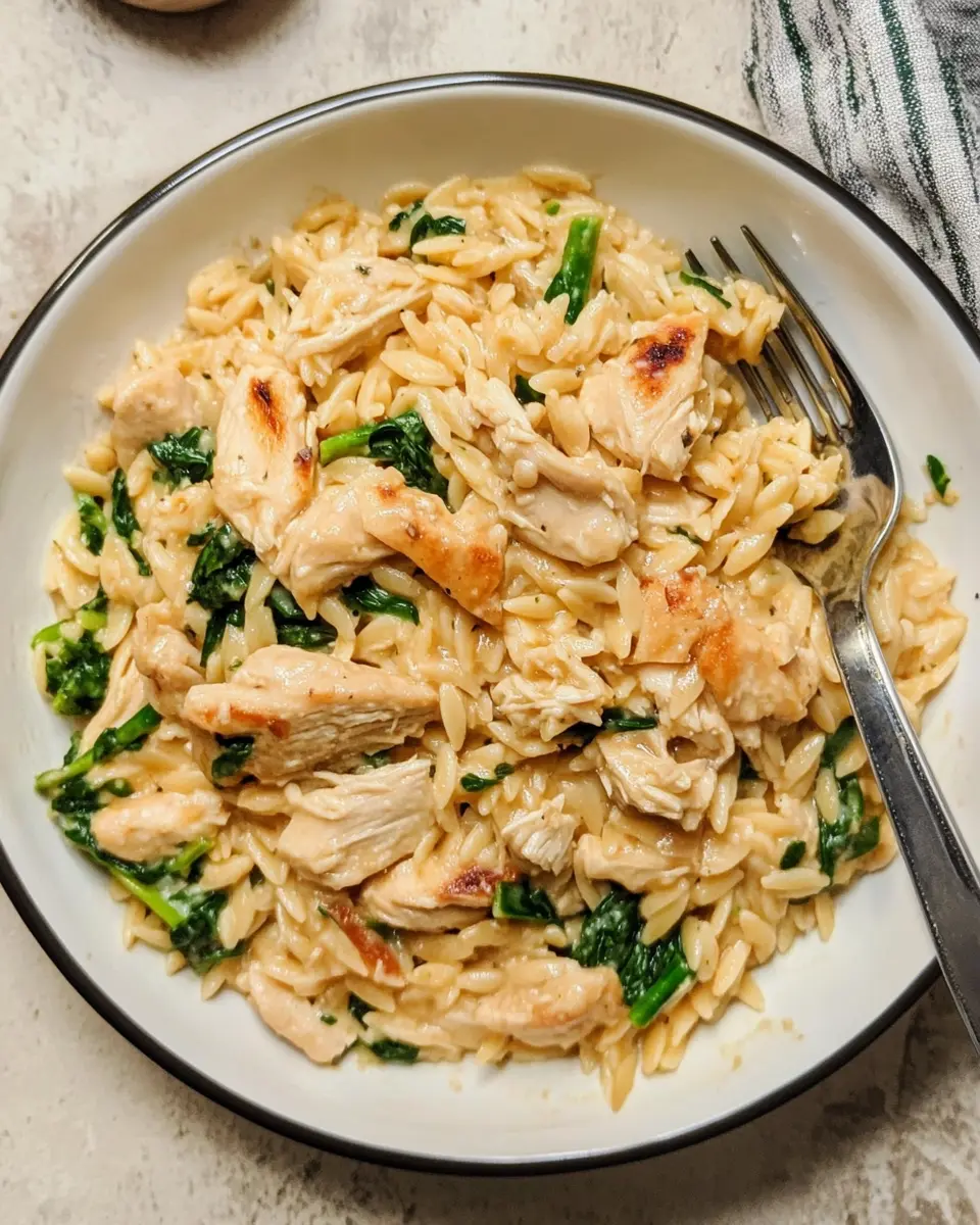 High Protein Chicken Orzo