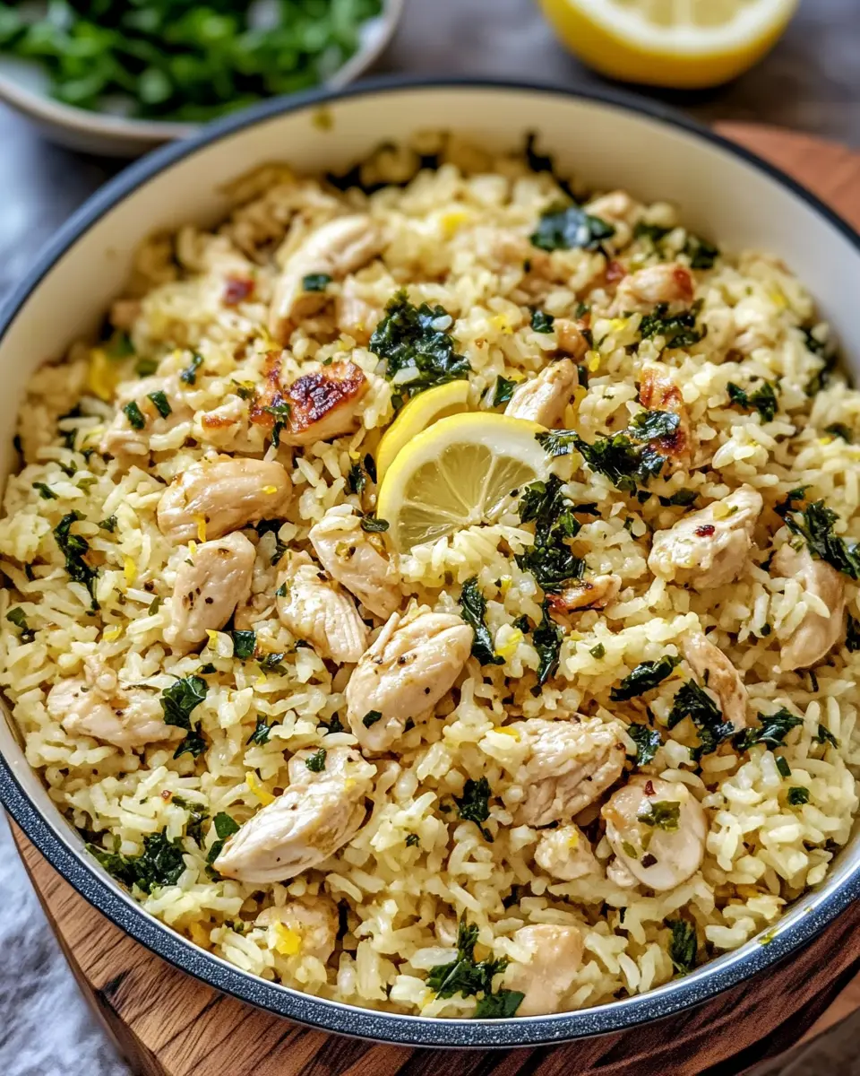 One-Pot Lemon Garlic Chicken and Rice