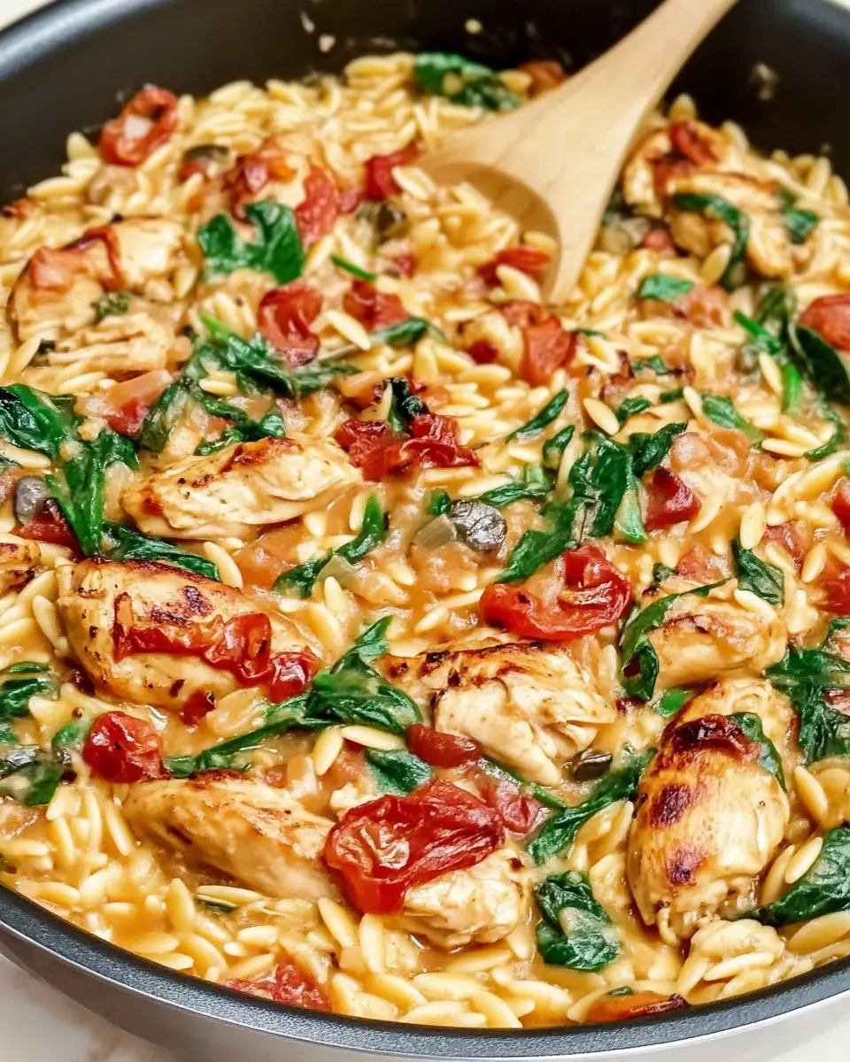 One-Pot Tuscan Chicken Orzo
