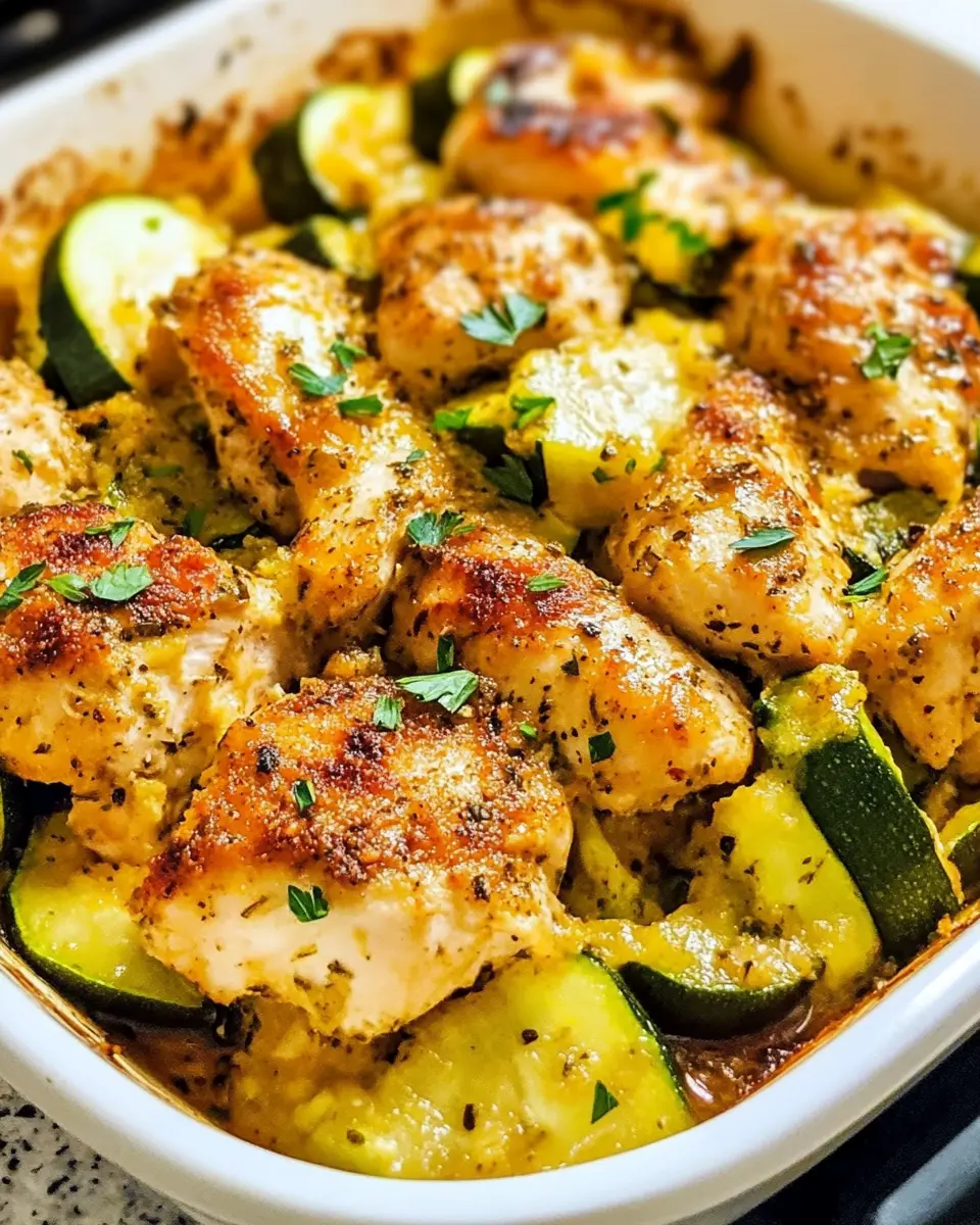 Baked Chicken and Zucchini