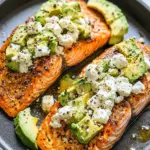 Baked Salmon with Avocado & Feta