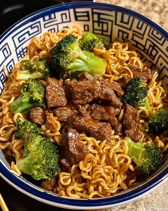 Beef and Broccoli Ramen Stir Fry