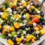 Blueberry Peach Feta Salad