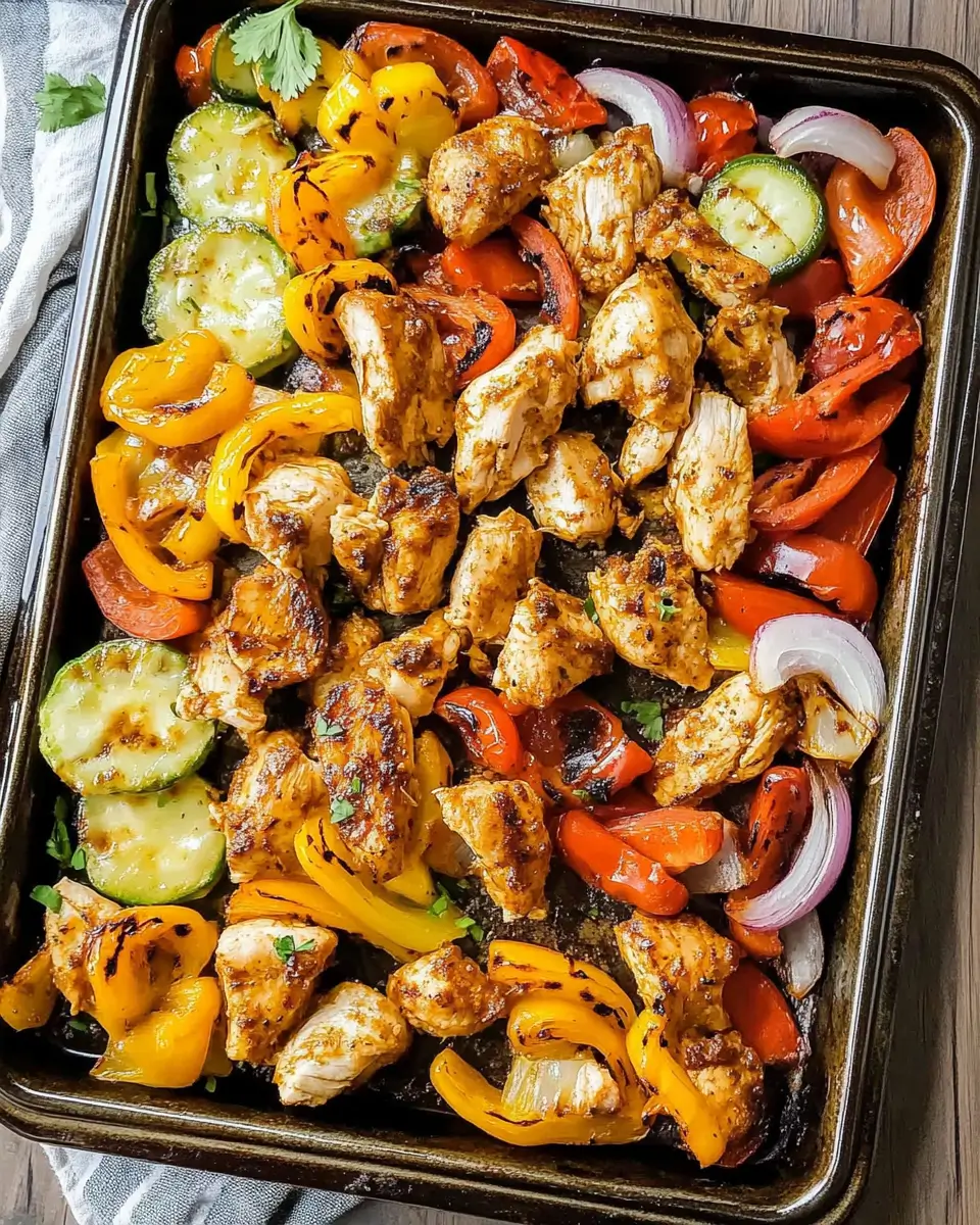 Chicken Shawarma Sheet Pan Dinner
