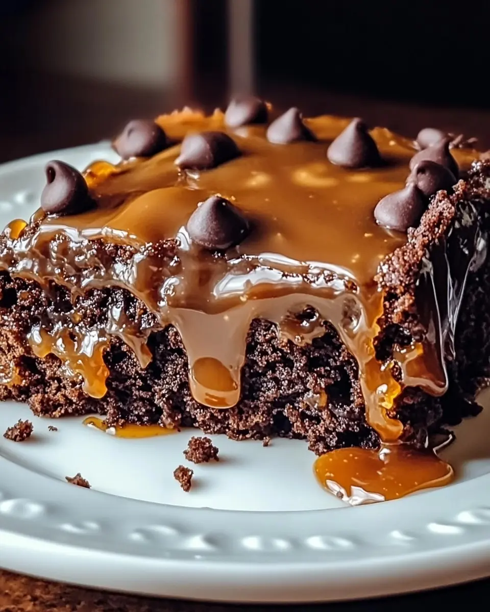 Chocolate Caramel Dump Cake