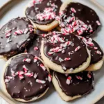 Chocolate Peppermint Shortbread Cookies