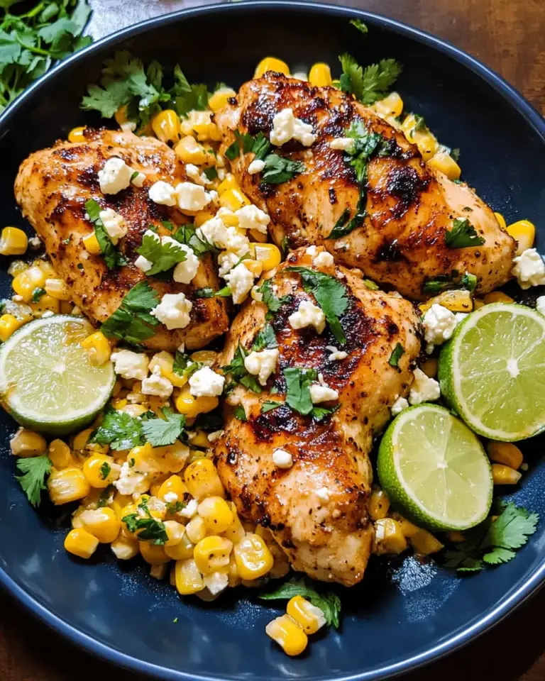 Cilantro-Lime Chicken with Corn and Feta Cheese