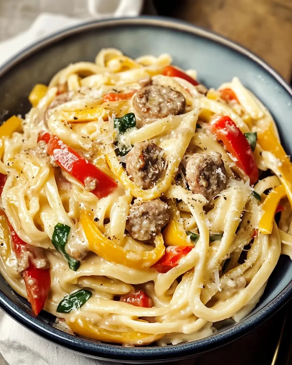 Creamy Sausage and Peppers Pasta