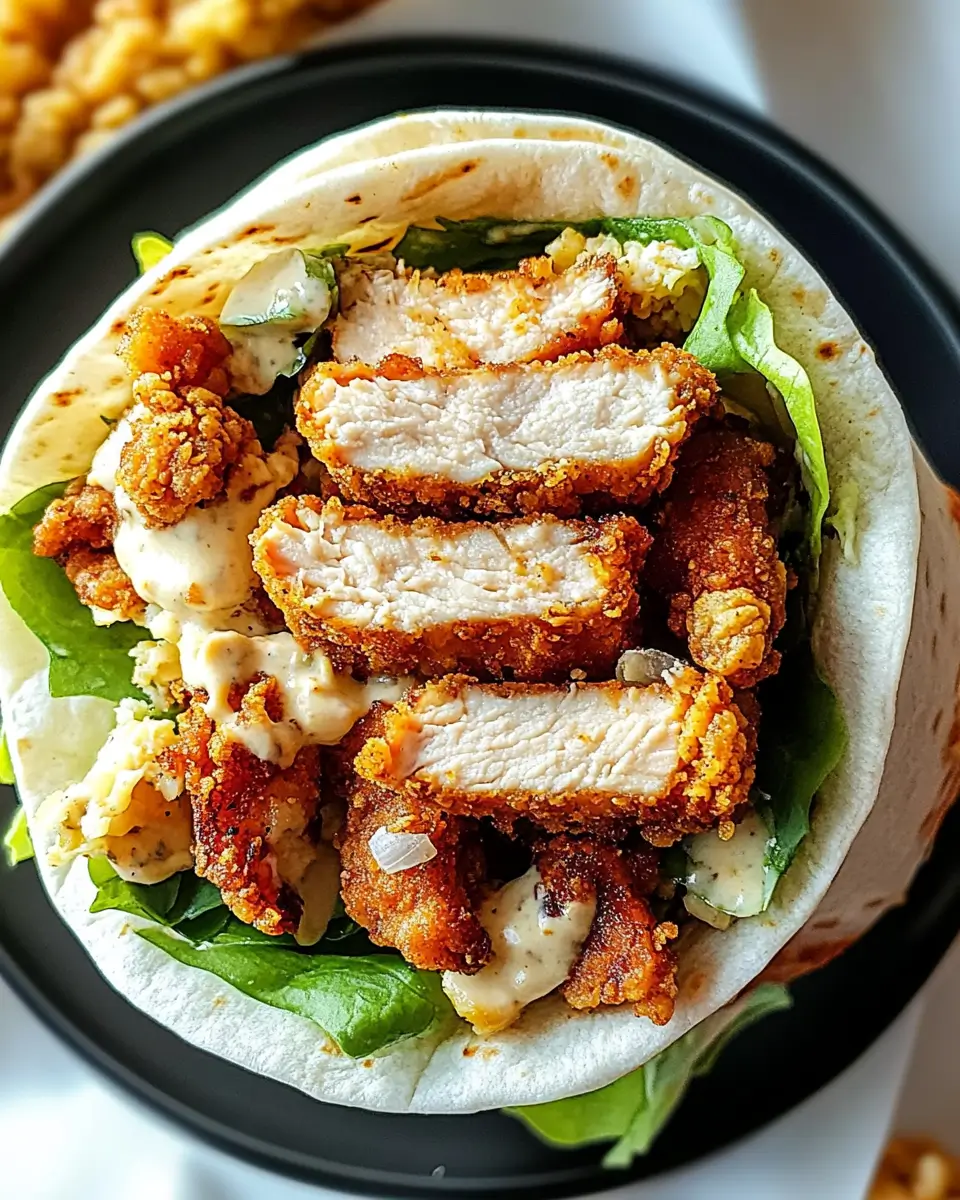 Crispy Chicken Beef Ranch Wrap