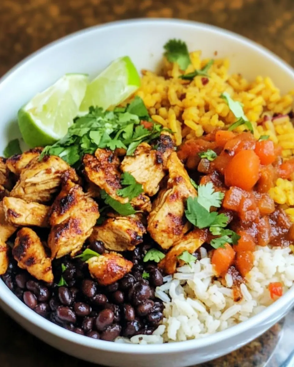 Cuban Chicken & Black Bean Rice Bowls